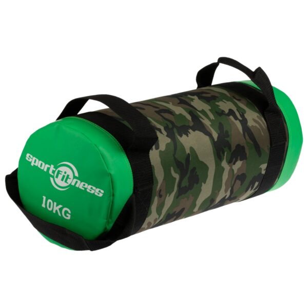 BOLSA DE PODER 10 KG NEGRO/VERDE SPORT FITNESS