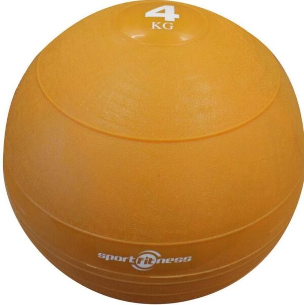 Balon De Peso 4kg Caucho Sport Fitness Naranja