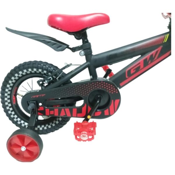 Bicicleta rin 12 gw shadow niño Negro/Rojo - Imagen 4