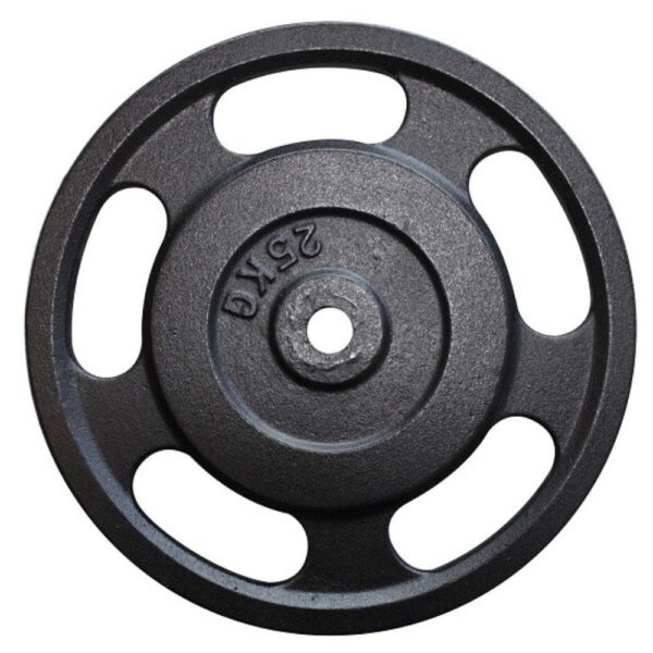 Disco Estándar 25 Kg Con Agarre Sport Fitness Negro